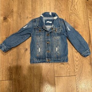Kids Abolai Classic Blue Distressed Denim Jacket
